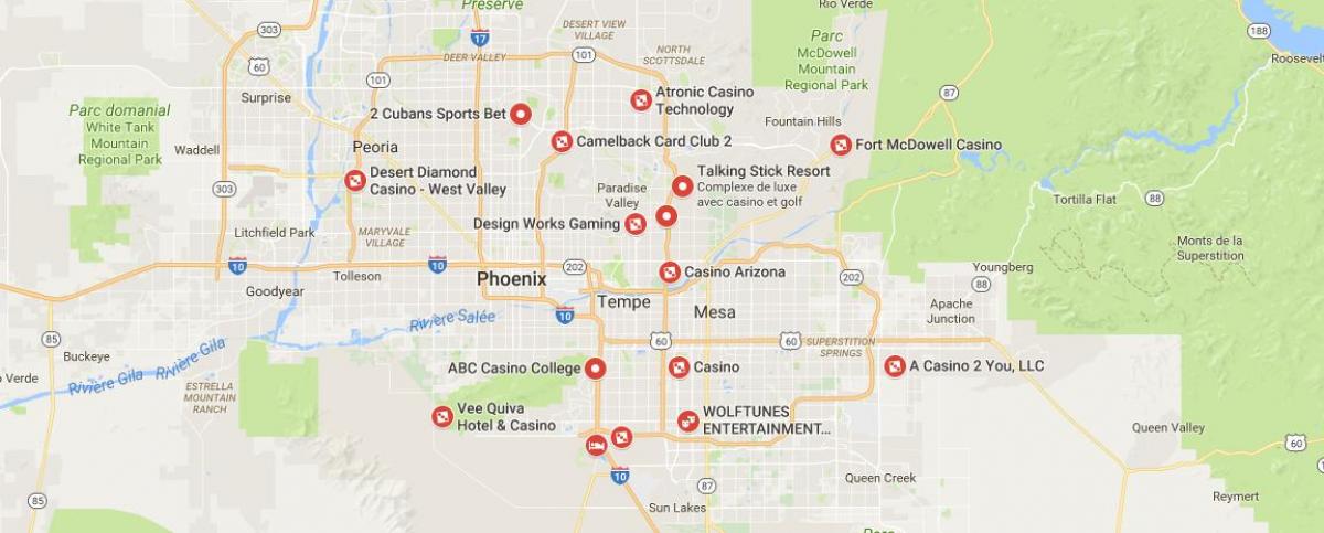 žemėlapis Phoenix kazino