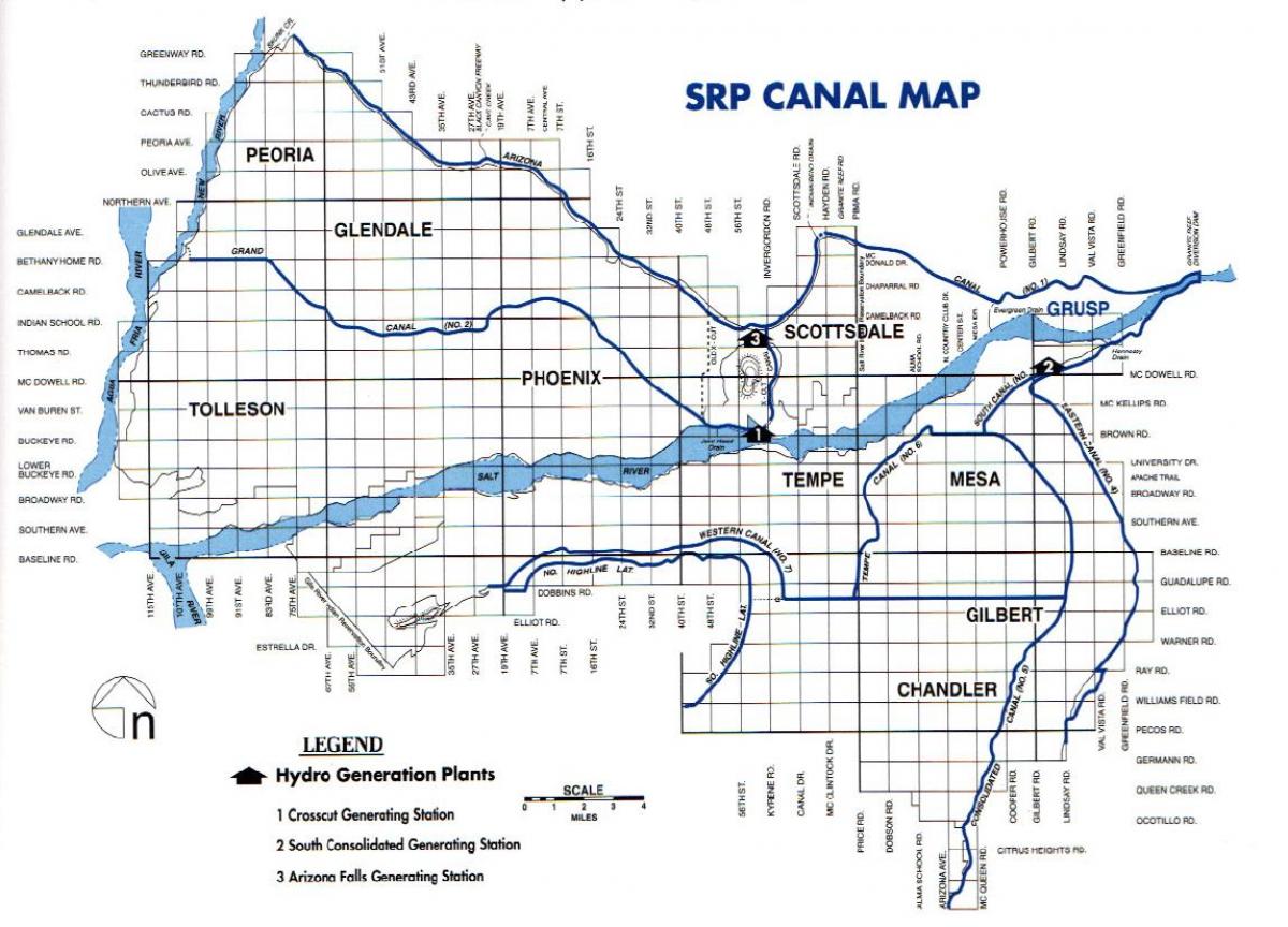 Phoenix kanalų sistemos žemėlapis