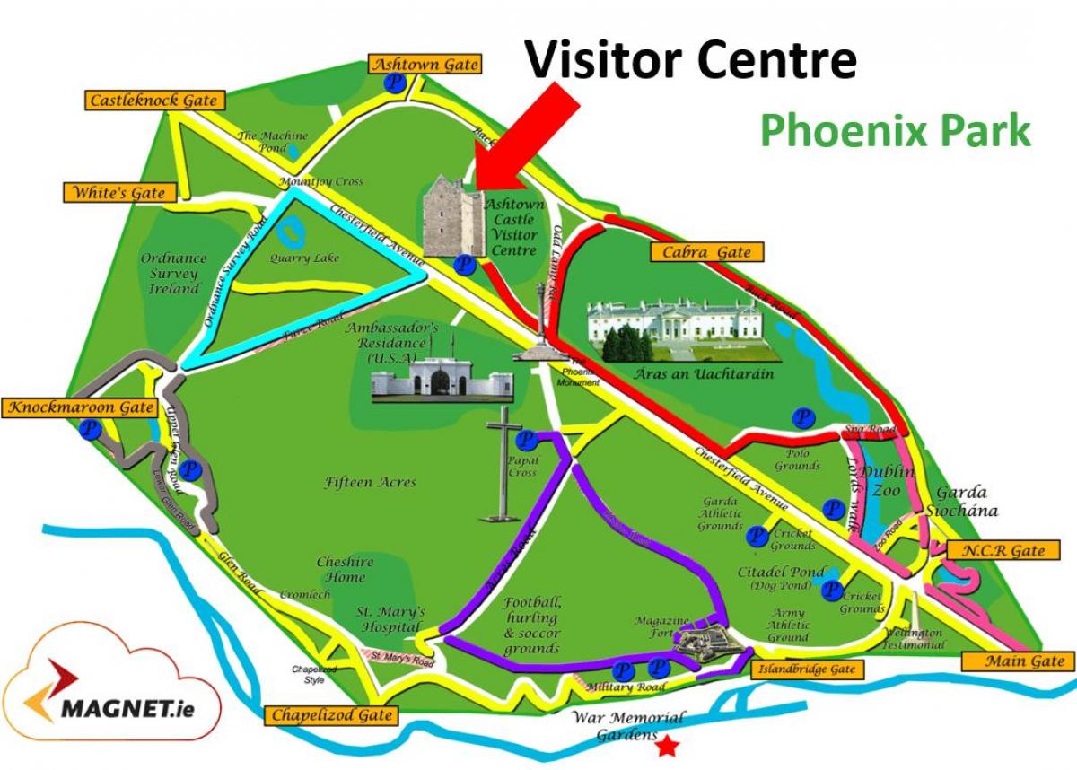 Phoenix park žemėlapyje
