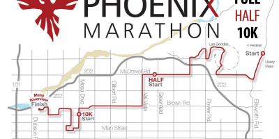 Žemėlapis Phoenix maraton
