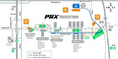 Phoenix tarptautinis oro uostas map