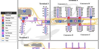 Žemėlapis Phoenix sky harbor airport