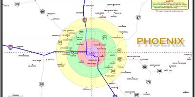 Žemėlapis Phoenix srityje
